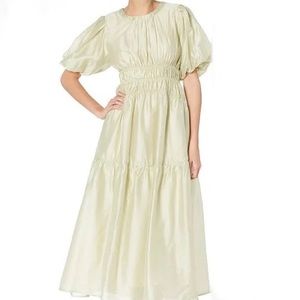 Moon River Sage Green Maxi dress